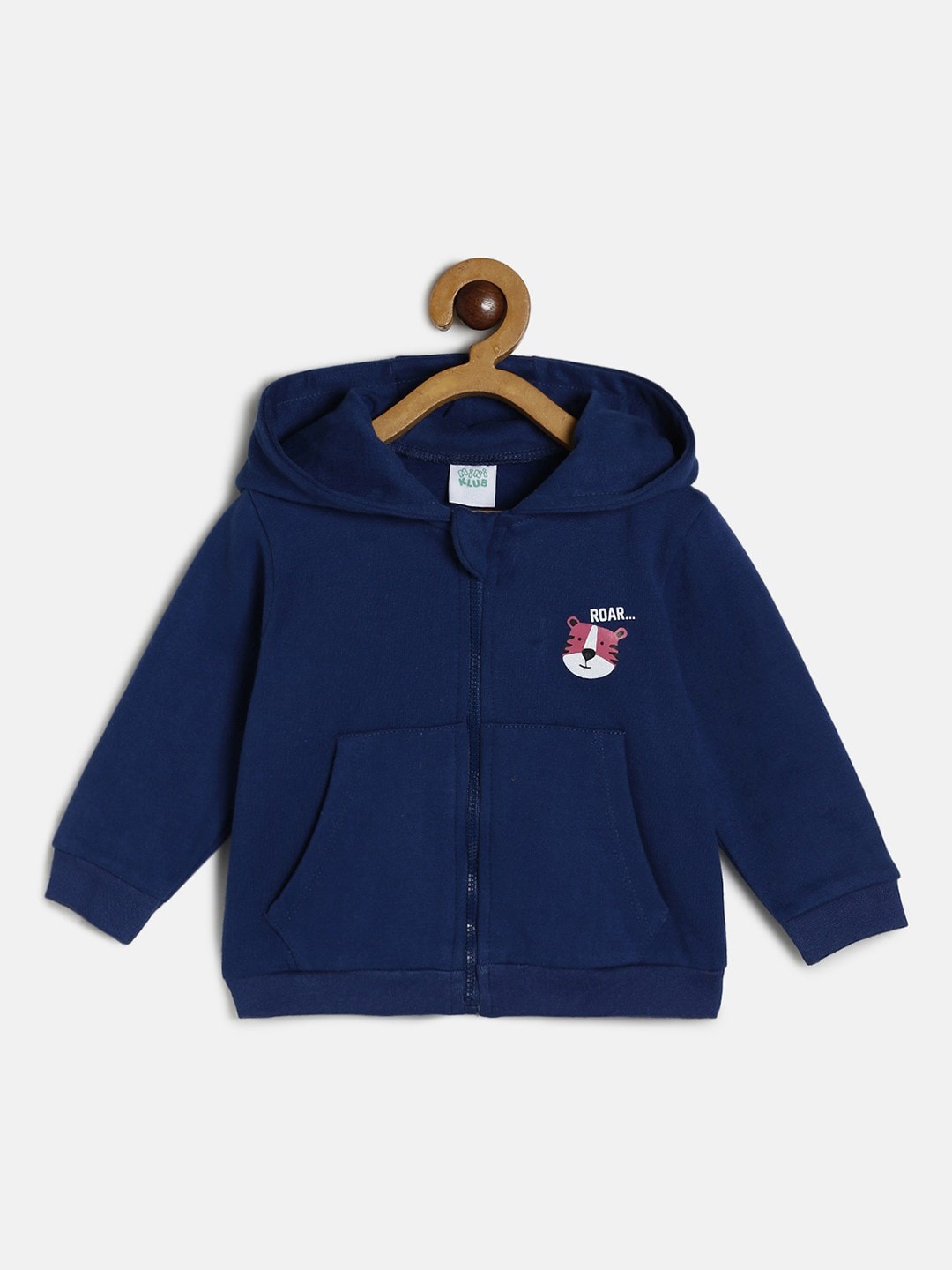 

MINI KLUB Boys Blue & White Cotton Lightweight Open Front Jacket