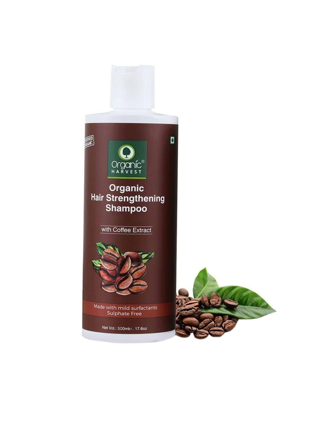 

Organic Harvest Coffee Shampoo For Hair Fall Hair Growth, Hair Strengthening 500ml, Brown