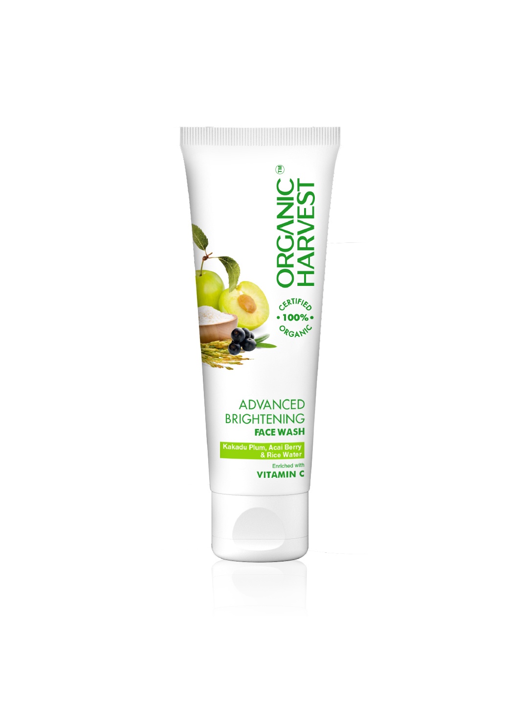 

Organic Harvest Advanced Brightening Face Wash with Kakadu Plum & Rice Water, Na