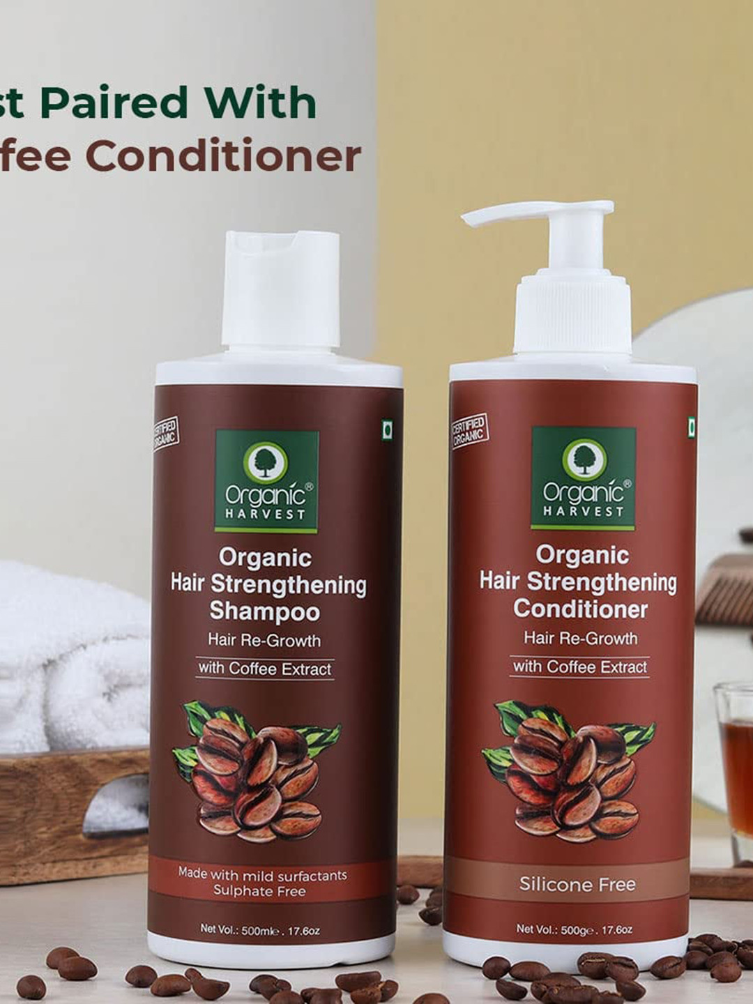 

Organic Harvest Coffee Conditioner 500ml, Brown