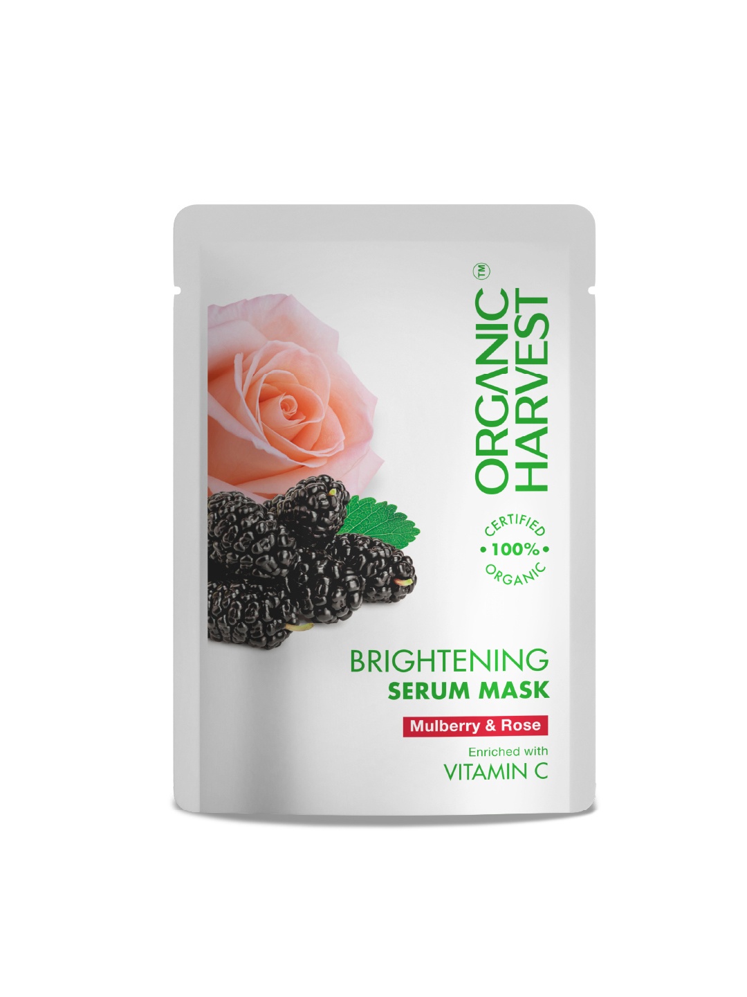

Organic Harvest Brightening Serum Mask Sheet with Mulberry & Rose Extract, White