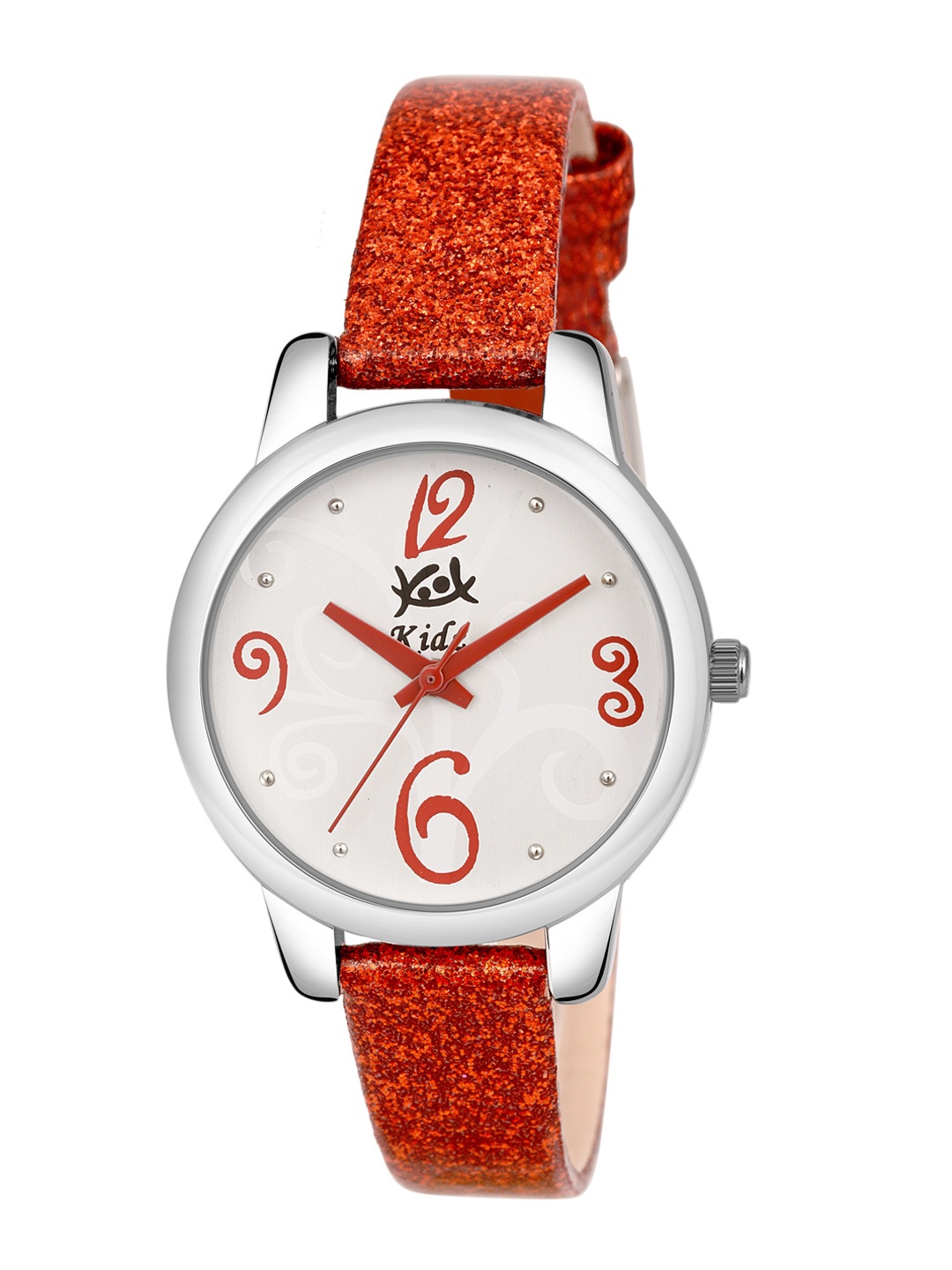 

Kool Kidz Unisex Kids Red Brass Printed Dial & Red Leather Straps Analogue Watch