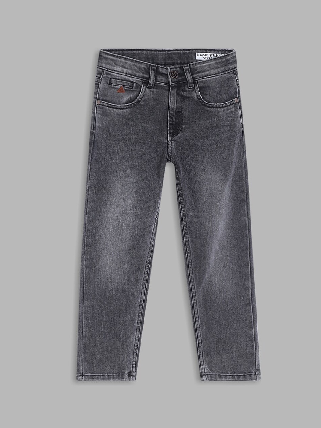 

Blue Giraffe Boys Charcoal Straight Fit Light Fade Stretchable Jeans