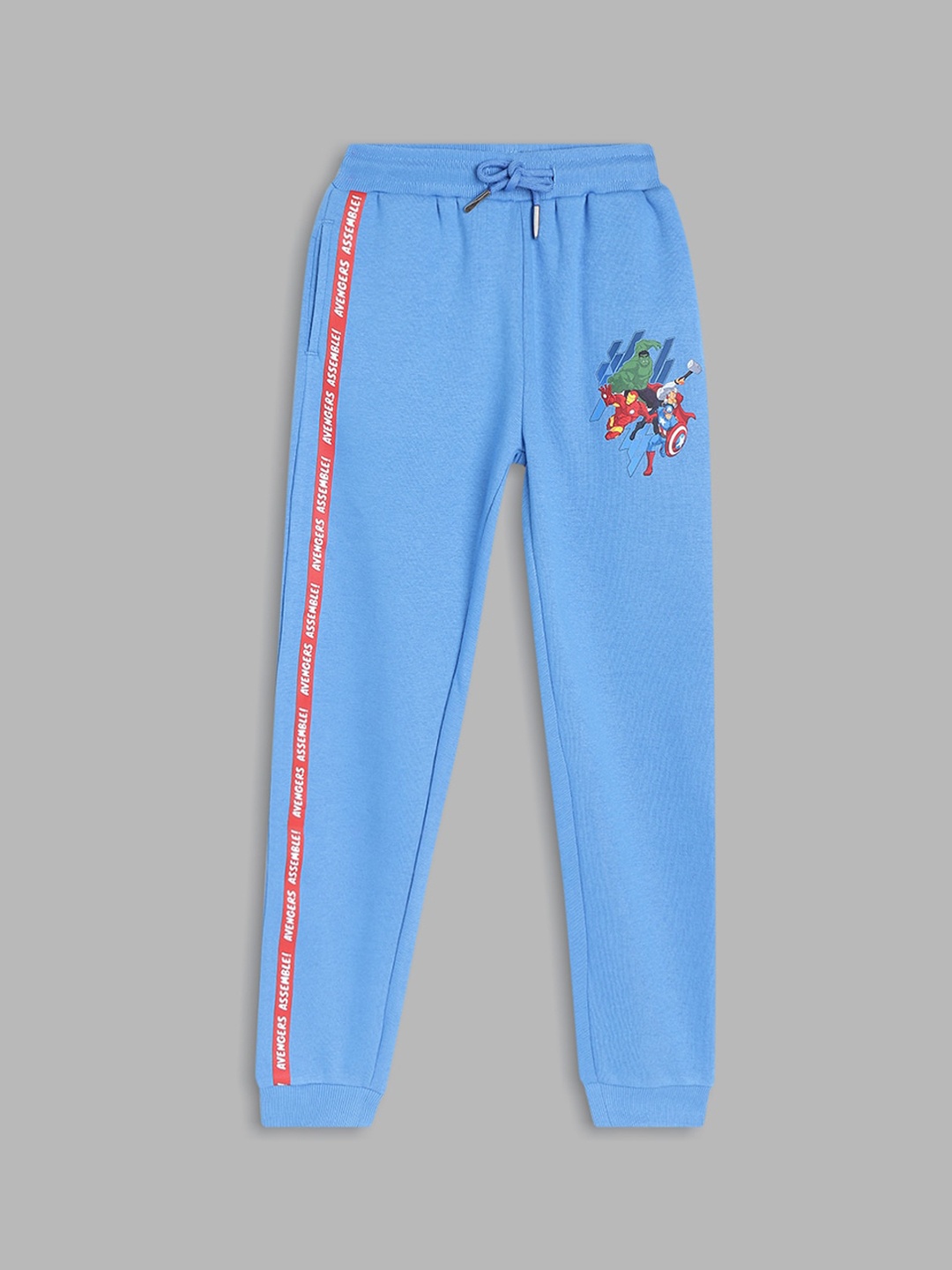 

Blue Giraffe Boys Blue Avengers Printed Joggers