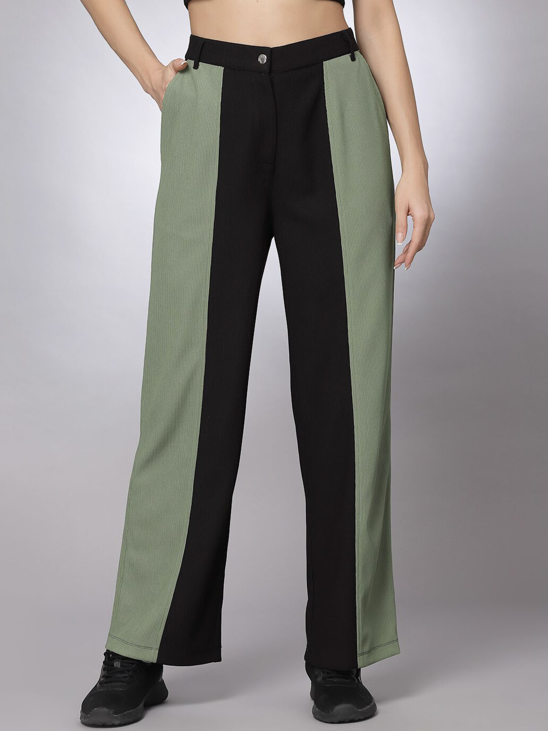 

KASSUALLY Women Black Printed Trousers