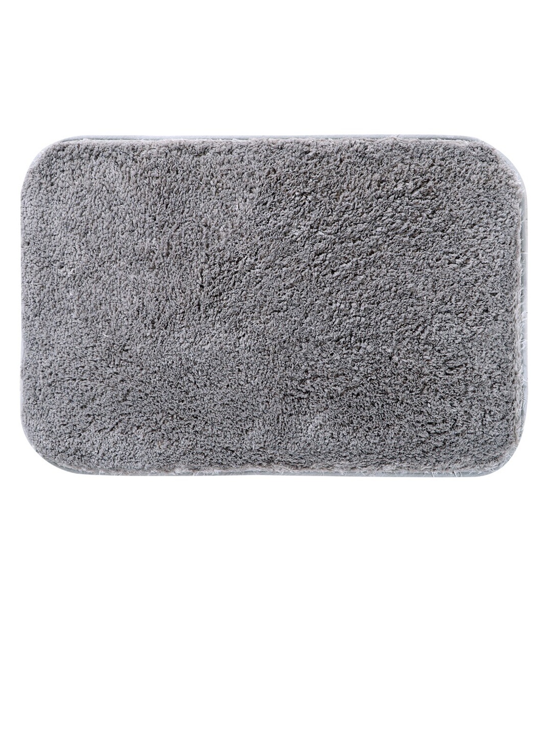 

Pano Grey Solid 2400 GSM Anti-Skid Bath Rug With Contour