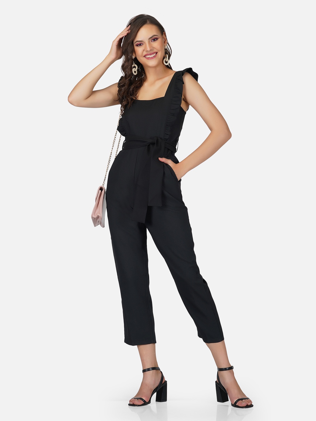 

Tinted Black Basic Solid Jumpsuit