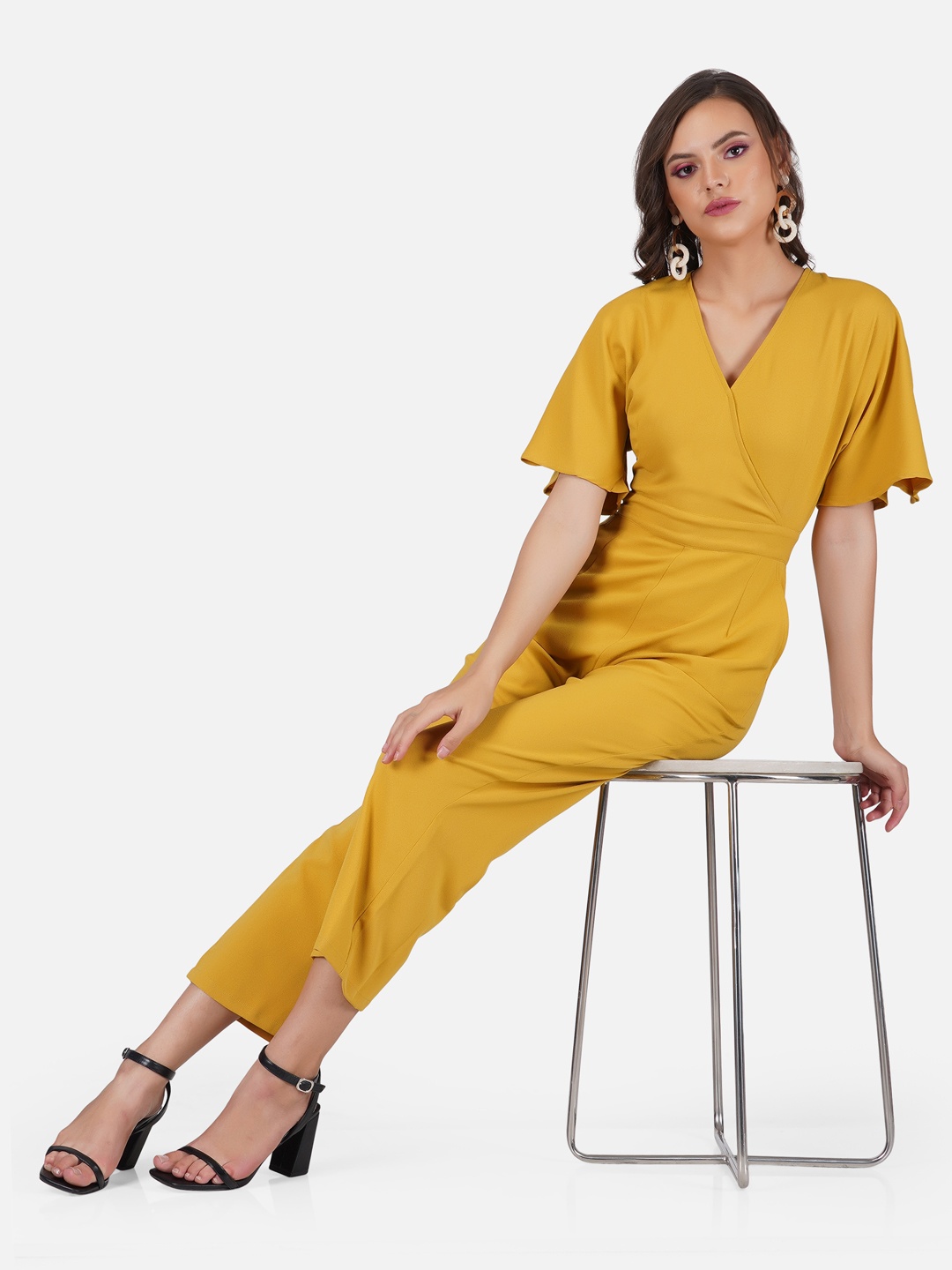 

Tinted Mustard Yellow Basic Solid Jumpsuit