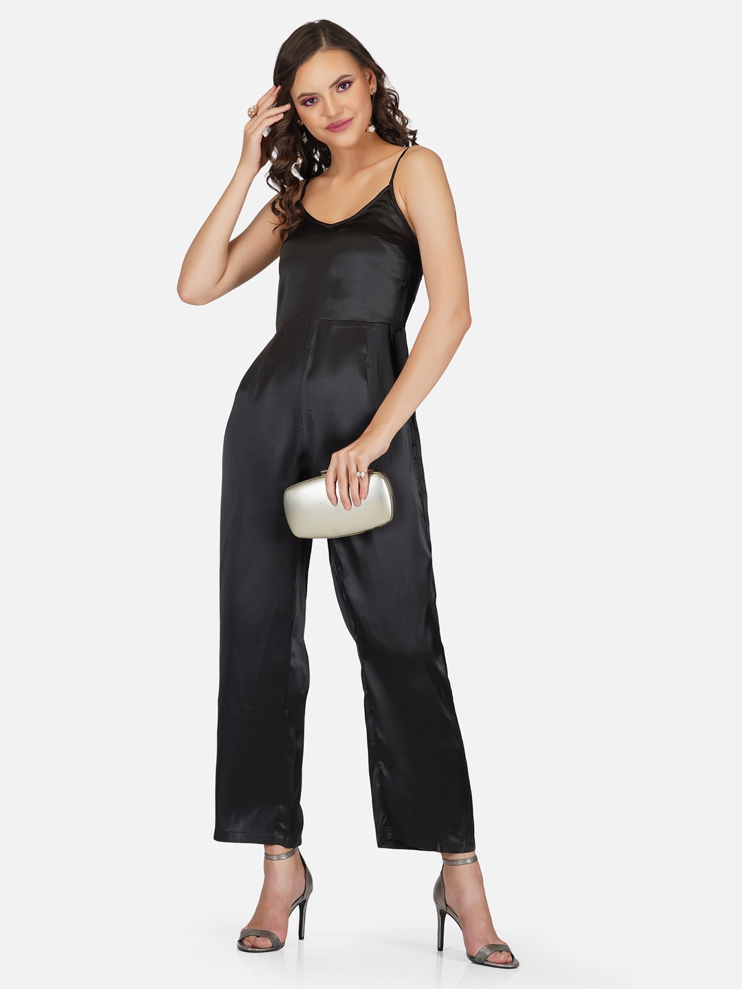 

Tinted Black Basic Solid Jumpsuit