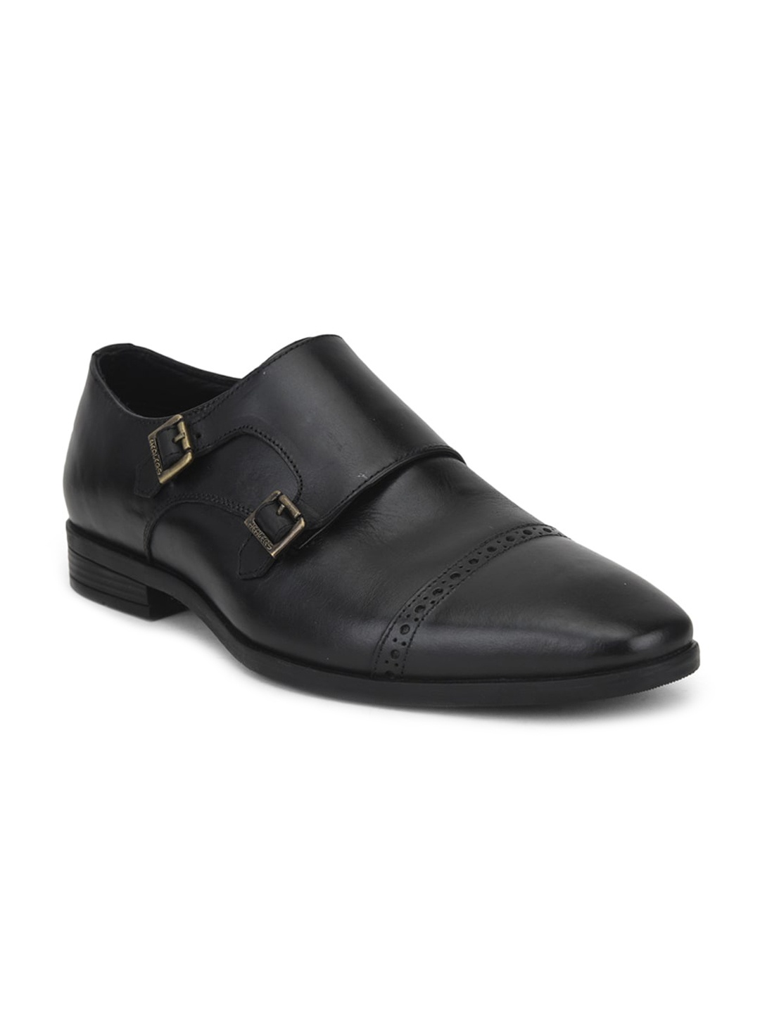 

Liberty Men Black Solid Formal Leather Slip-On Shoes