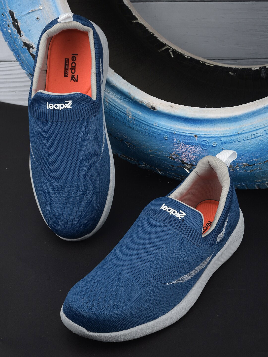

Liberty Men Blue Woven Design Slip-On Sneakers