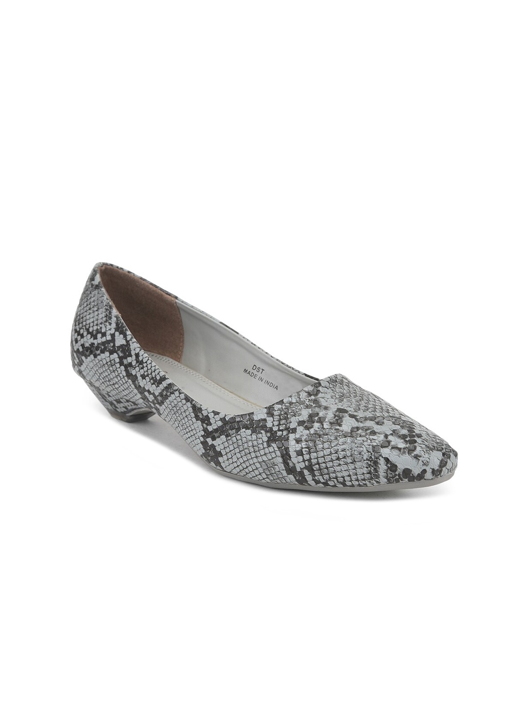

Liberty Women Grey Printed Textured Slip On Ballerinas Flats