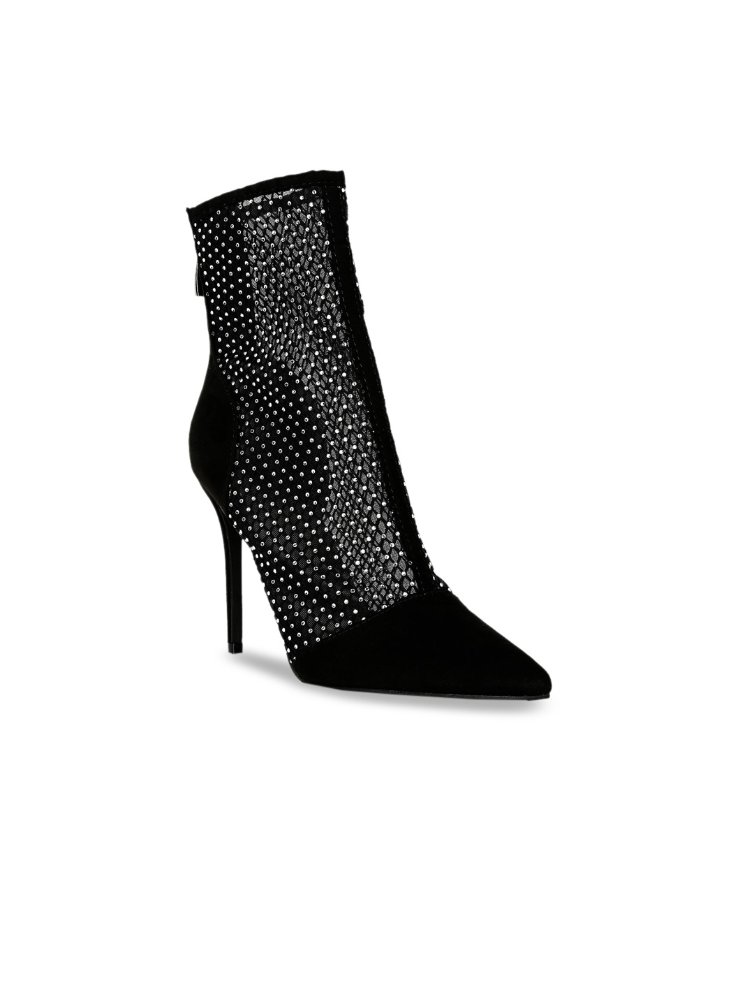 

London Rag Women Black Embellished Heeled Boots