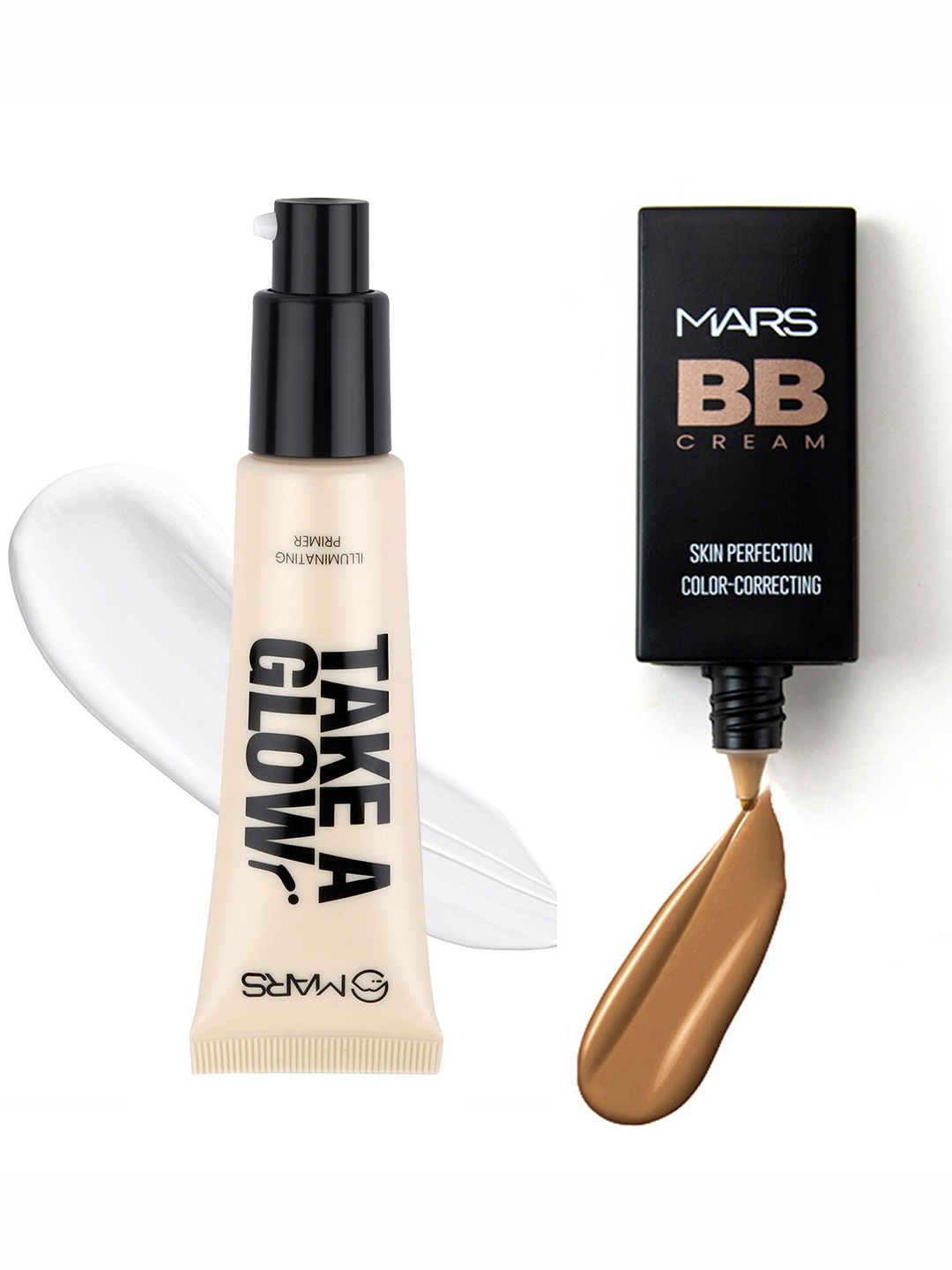 

MARS Illuminating Long Lasting highlighter Primer With BB Cream Foundation 90ml F02-Rich, Beige