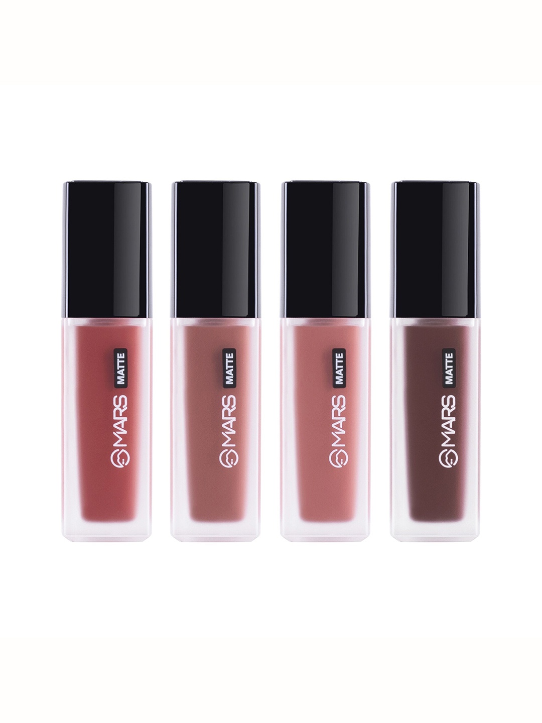 

MARS Set Of 4 Complete Matte Smudge Proof Liquid Lipsticks 18gm, Nude