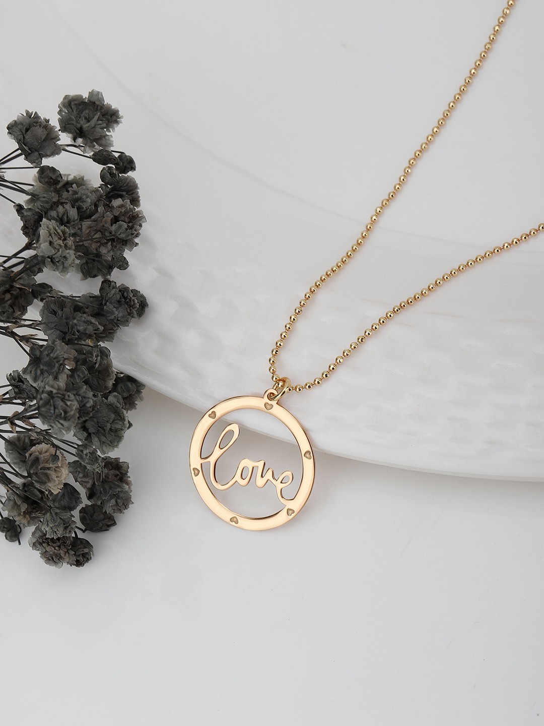 

VANBELLE Women Rose Gold Sterling Silver Rose Gold-Plated Necklace