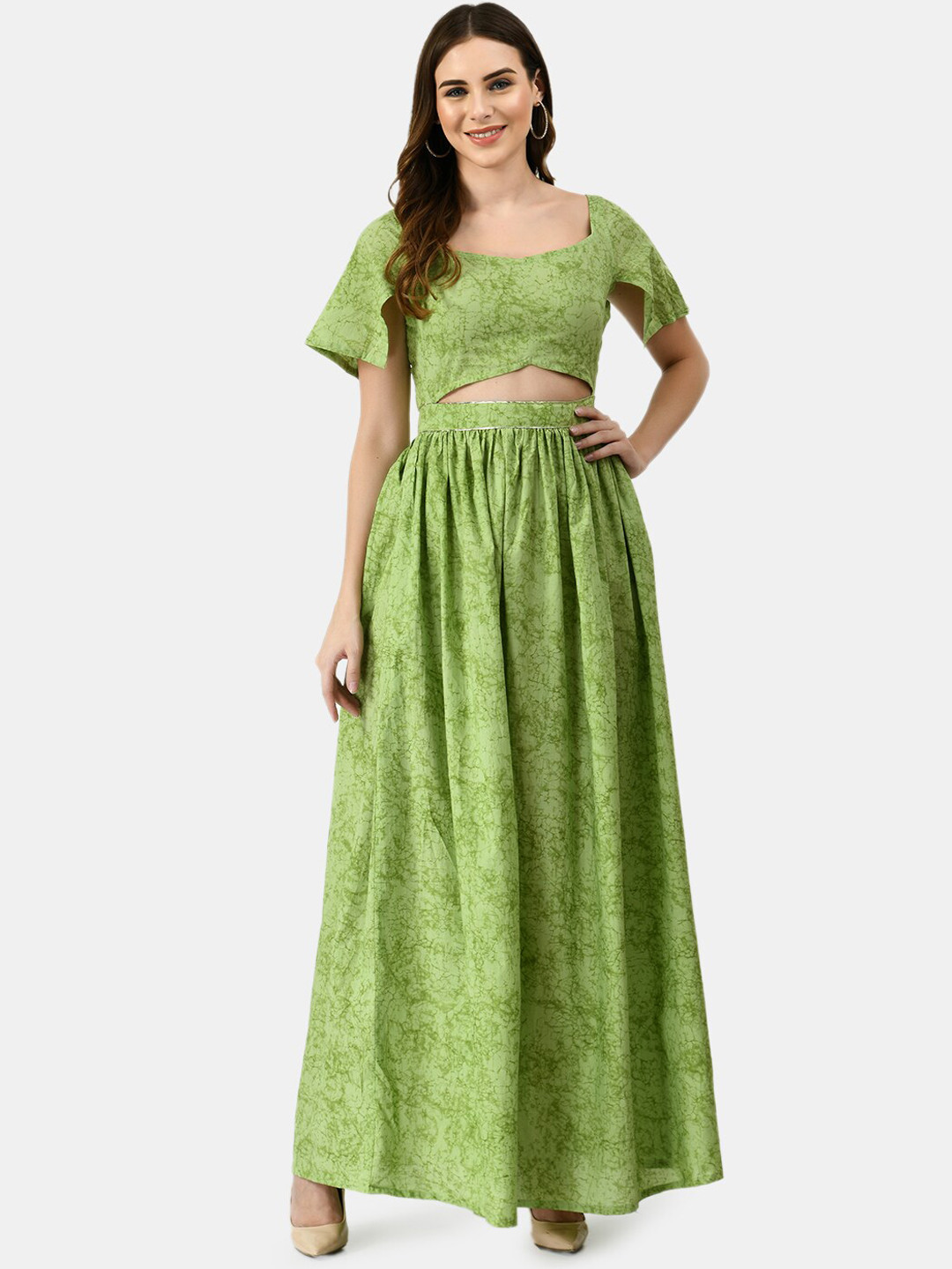 

MAFE Women Green Printed Anarkali Kurta