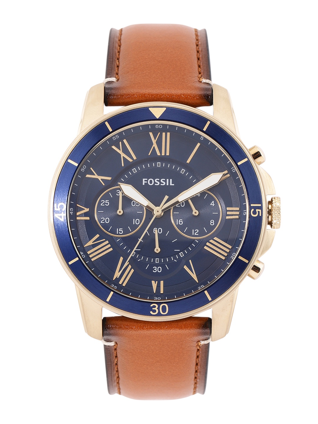 

Fossil Men Navy Blue Chronograph Automatic Analogue Watch FS5268