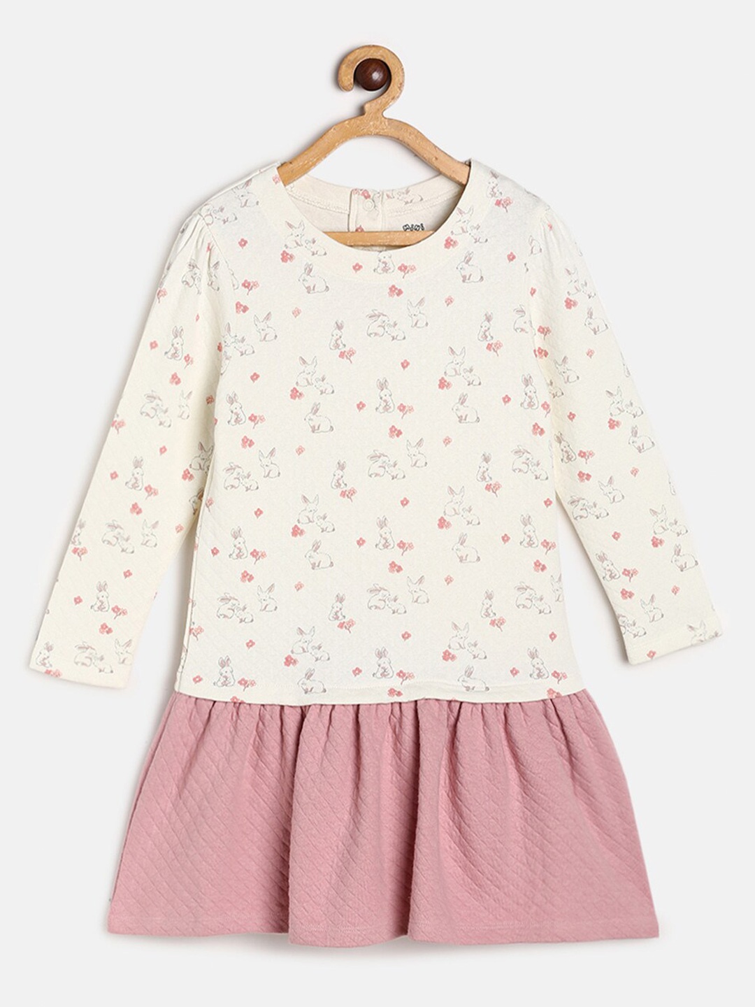 

MINI KLUB Girls Pink A-Line Cotton Dress