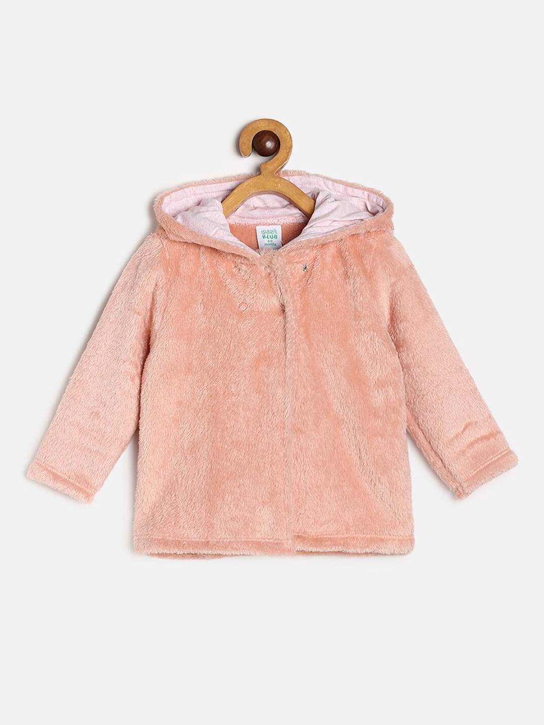 

MINI KLUB Girls Peach-Coloured Pink Lightweight Tailored Jacket