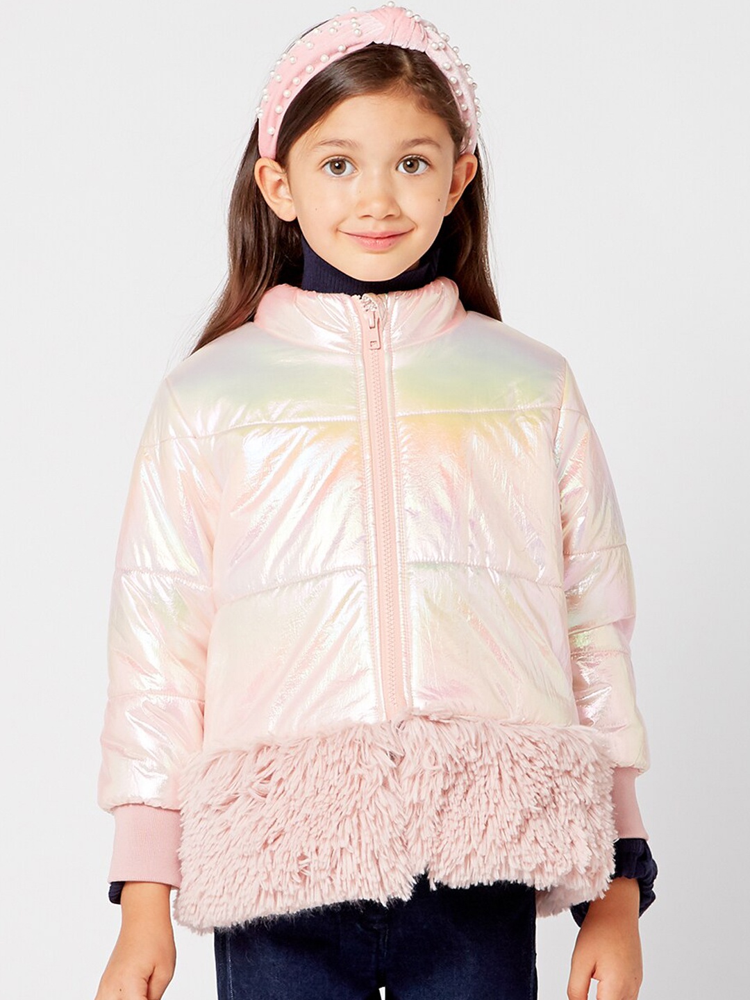 

One Friday Girls Pink Lightweight Puffer Jacket