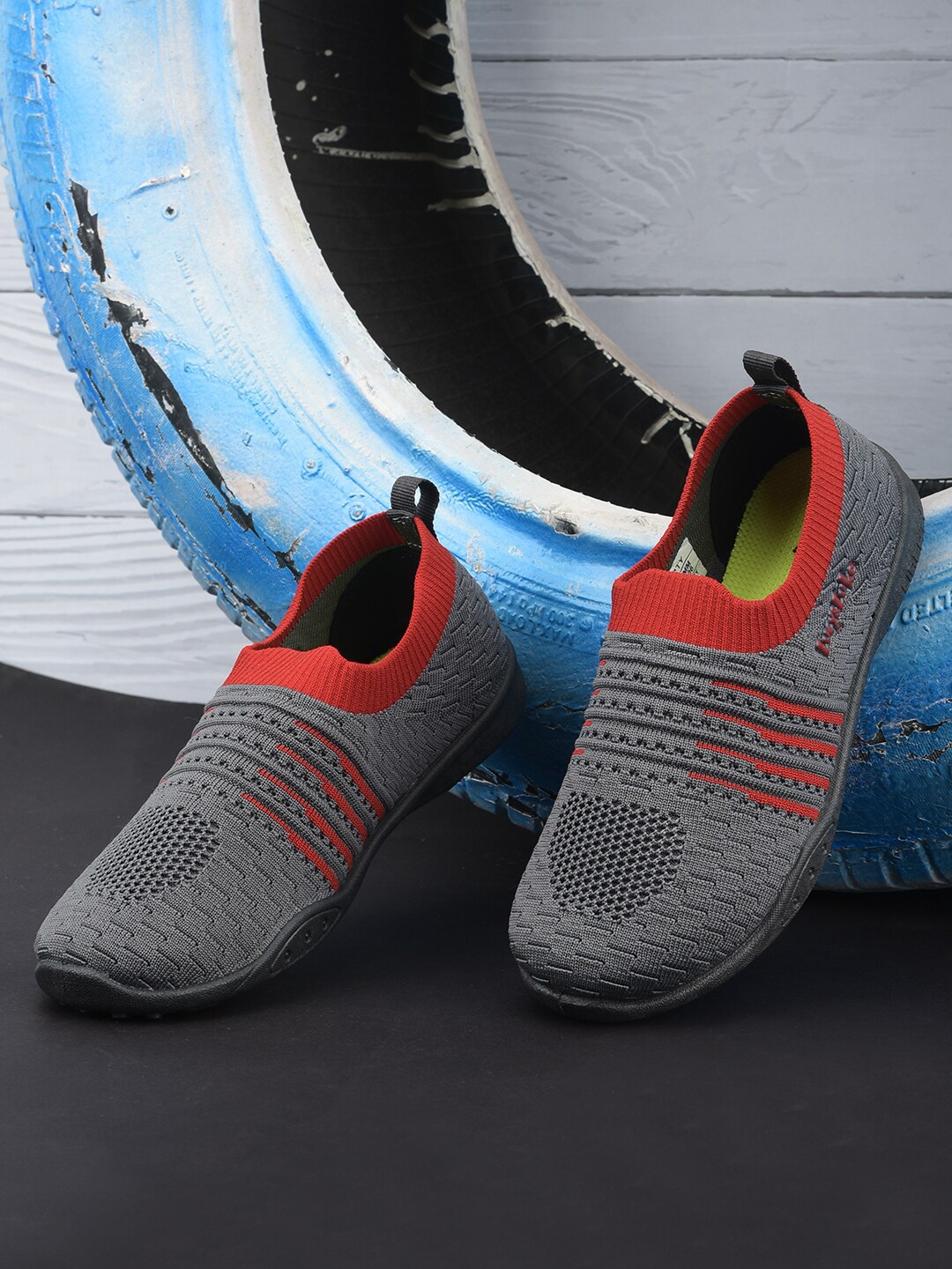 

Liberty Kids Grey Woven Design Slip-On Sneakers