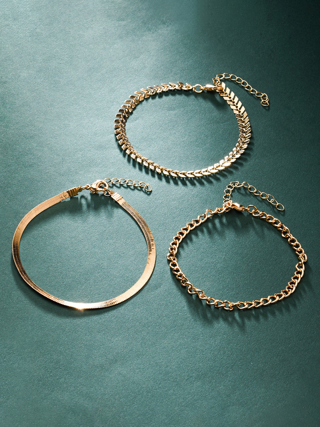 

ToniQ Women Set Of 3 Gold-Toned Gold-Plated Wraparound Bracelet