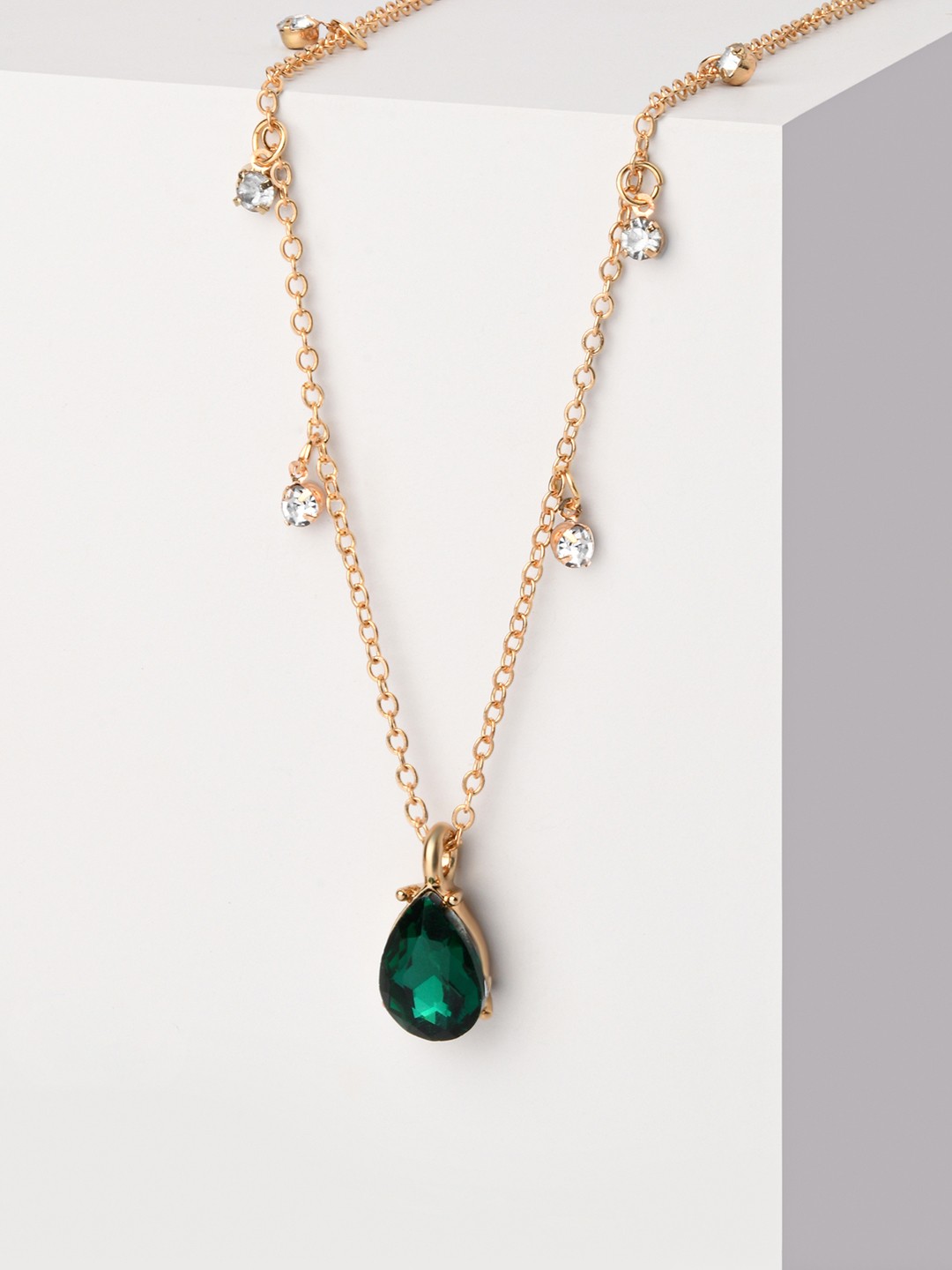 

ToniQ Green Gold-Plated Necklace