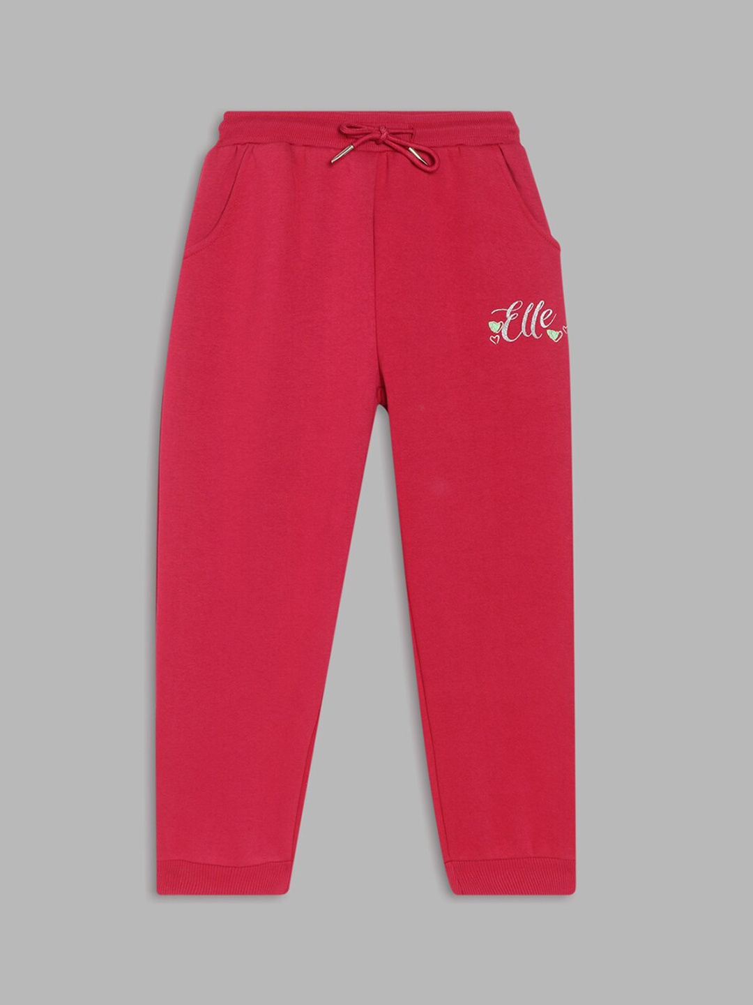 

ELLE Girls Red Regular Fit Cotton Track Pant