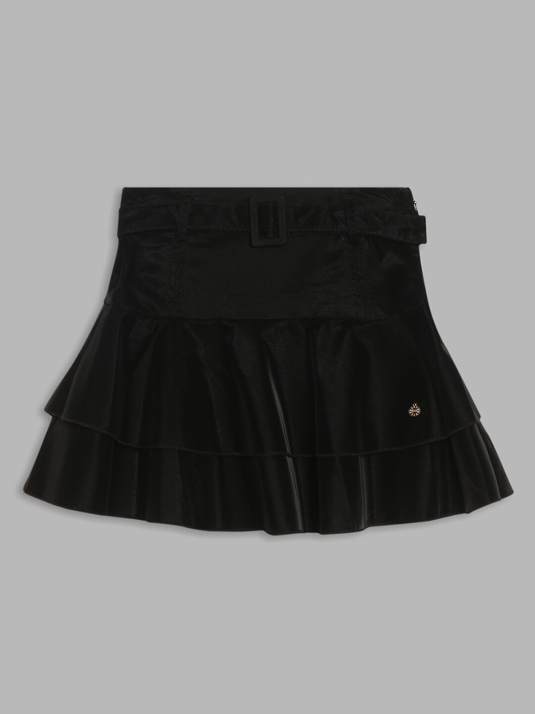 

ELLE Girls Black Solid Mini A-Line Skirts