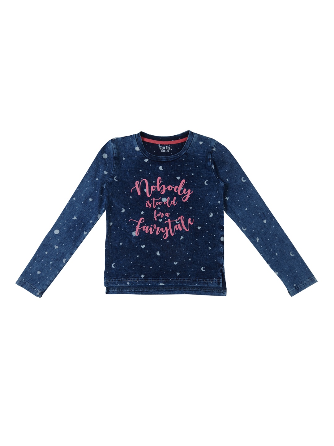 

Palm Tree Girls Blue Printed Top