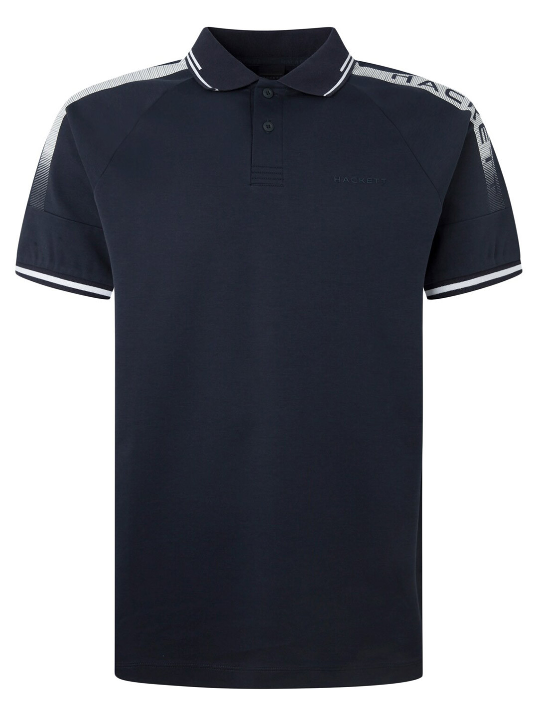 

HACKETT LONDON Men Navy Blue Polo Collar Pure Cotton T-shirt