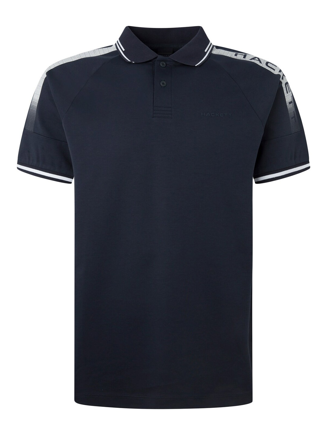 

HACKETT LONDON Men Navy Blue Polo Collar Pure Cotton T-shirt