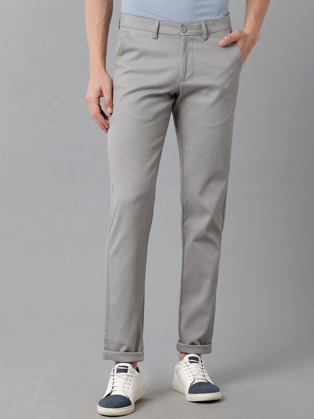 

Classic Polo Men Grey Smart Slim Fit Cotton Trouser