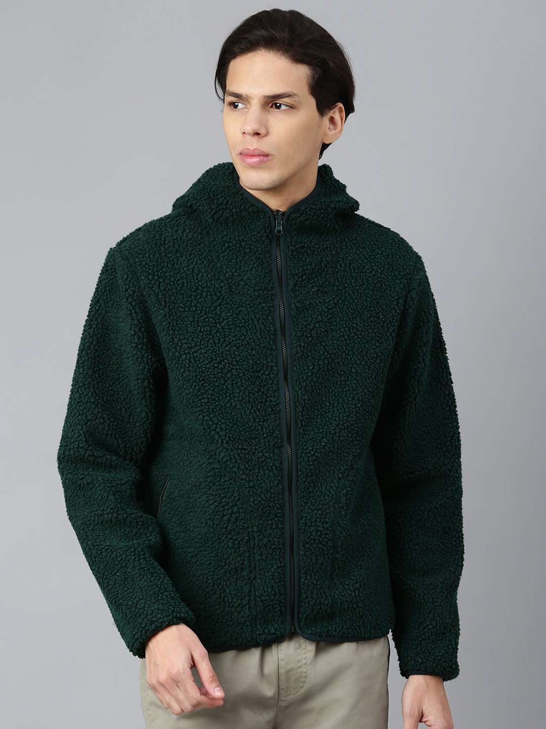 

Woods Men Polyester Hooded Sweatshirt, Green