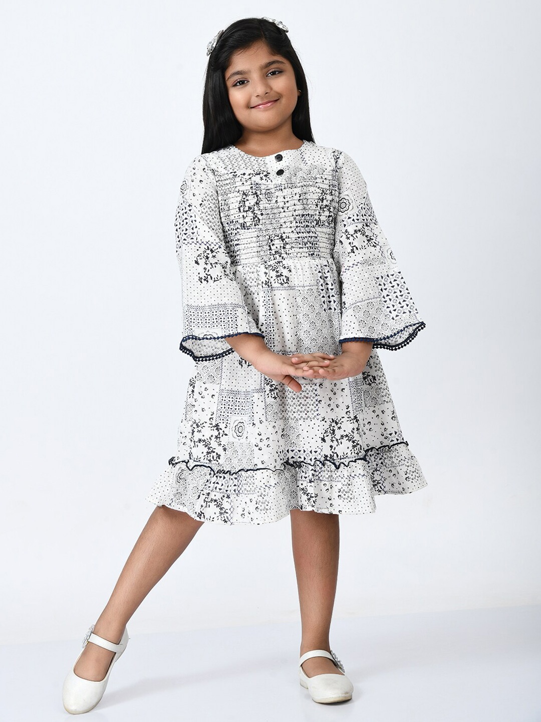 

Bella Moda Off White Cotton Dress