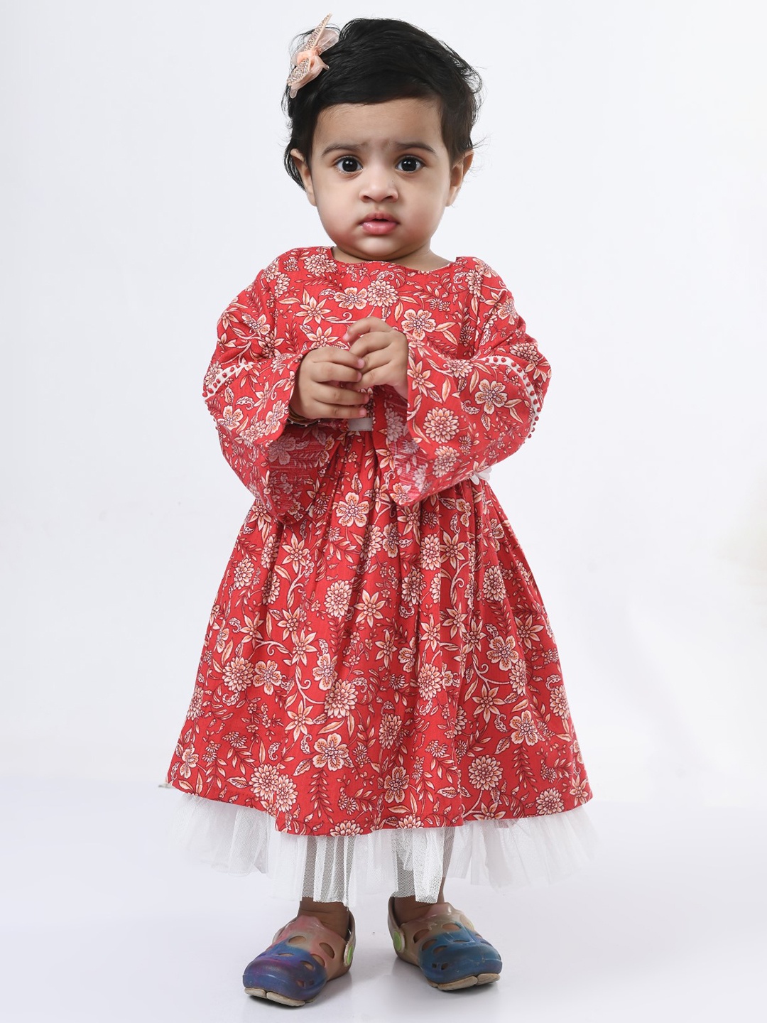 

Bella Moda Red Floral Midi Dress