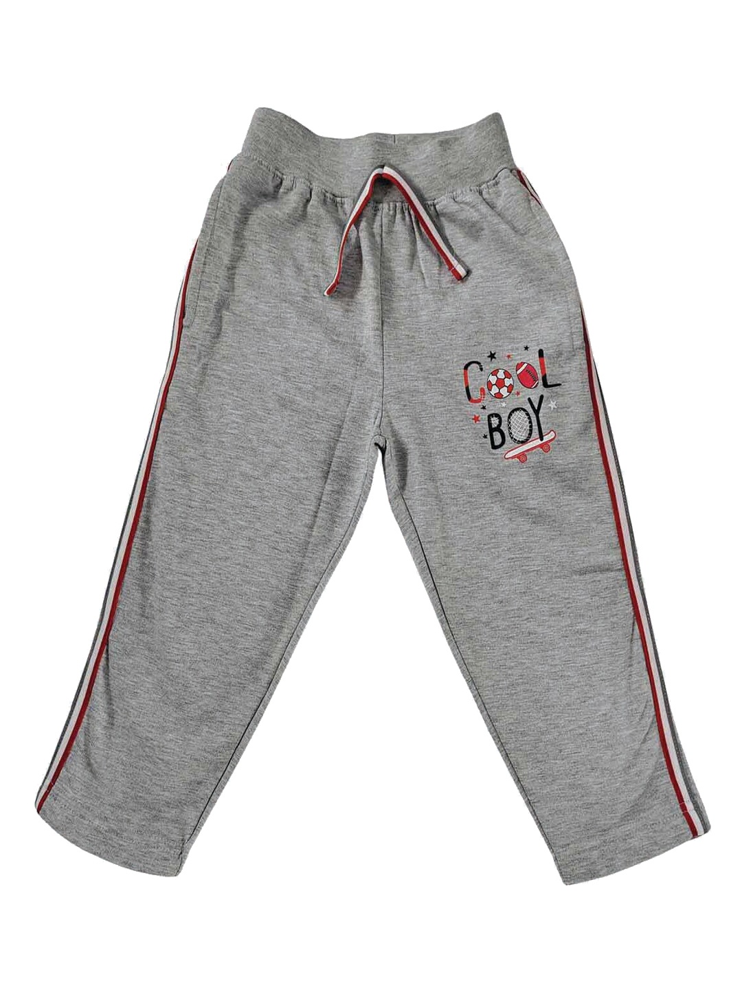 

Zoom Minimondo Kids Grey Typography Printed Cotton Track Pant