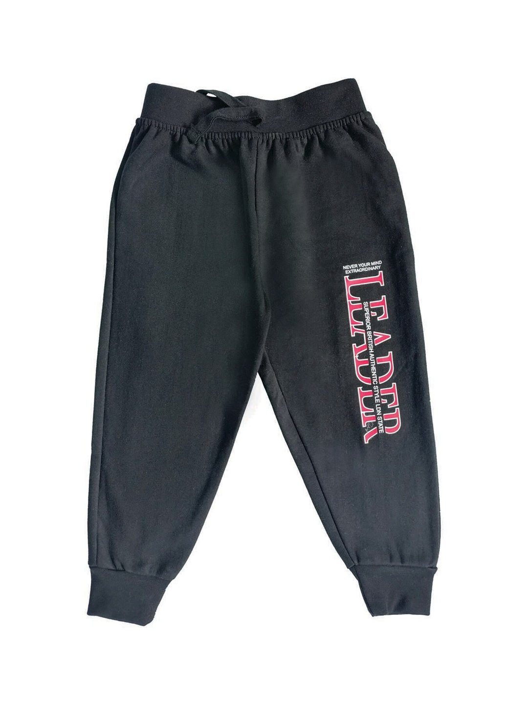 

Zoom Minimondo Kids Black Typography Printed Cotton Joggers