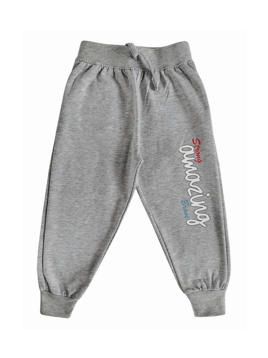 

Zoom Minimondo Kids Grey Typography Printed Cotton Joggers