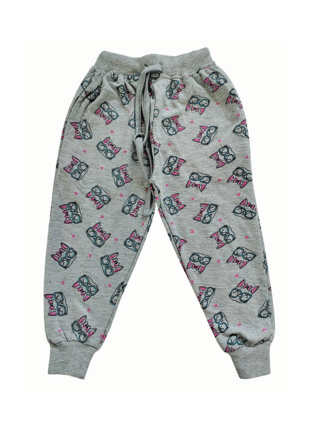 

Zoom Minimondo Kids Grey Conversational Printed Cotton Joggers