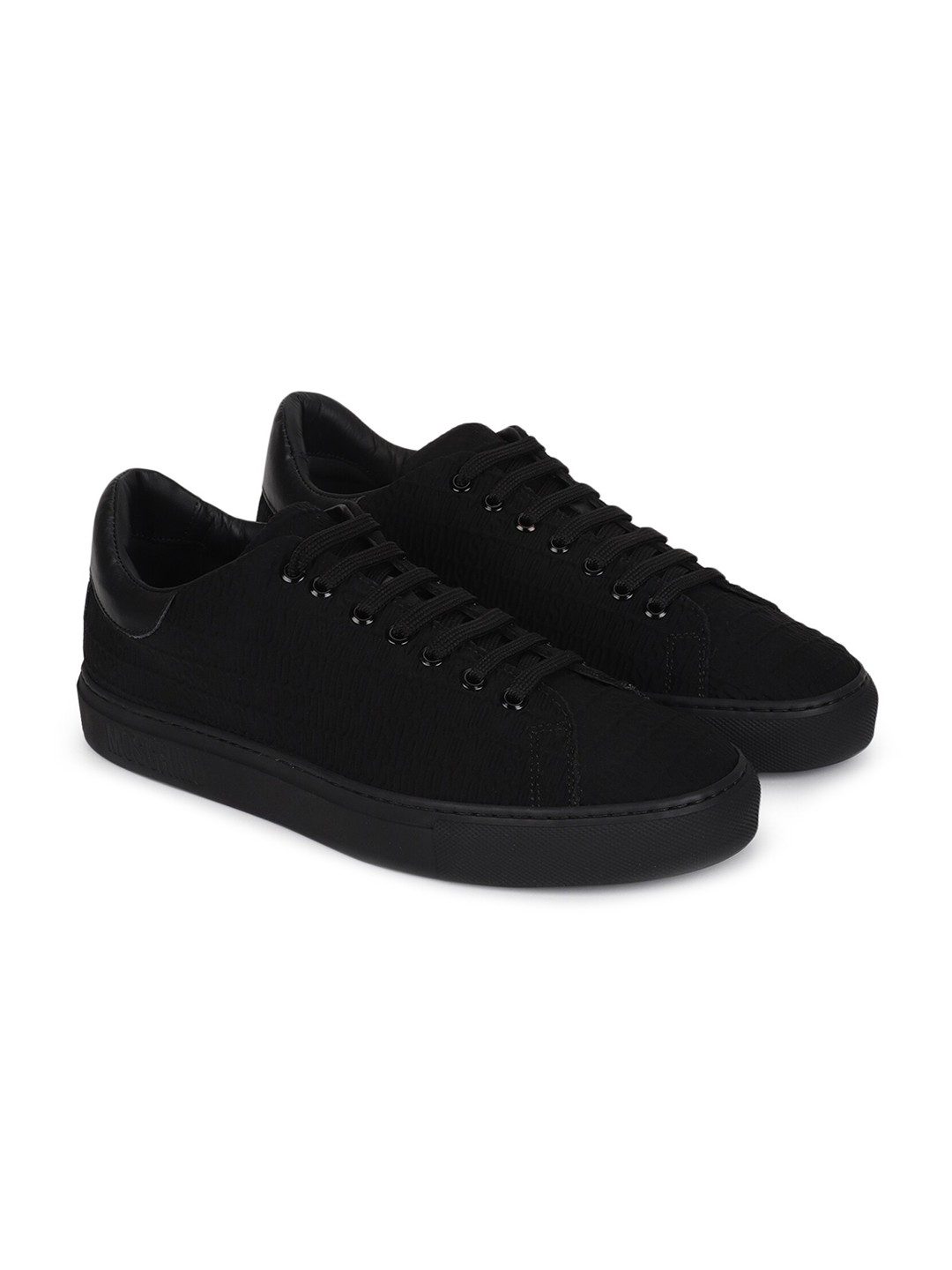 

MOSCHINO COUTURE Men Black PU Sneakers