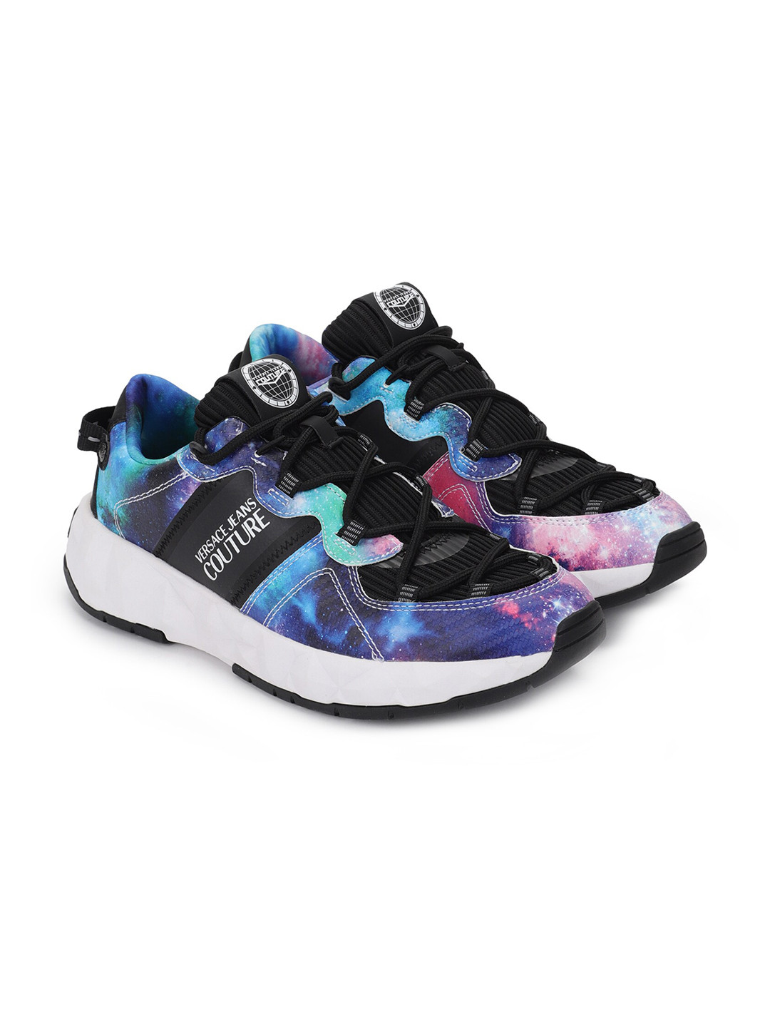 

Versace Jeans Couture Men Blue Printed PU Sneakers