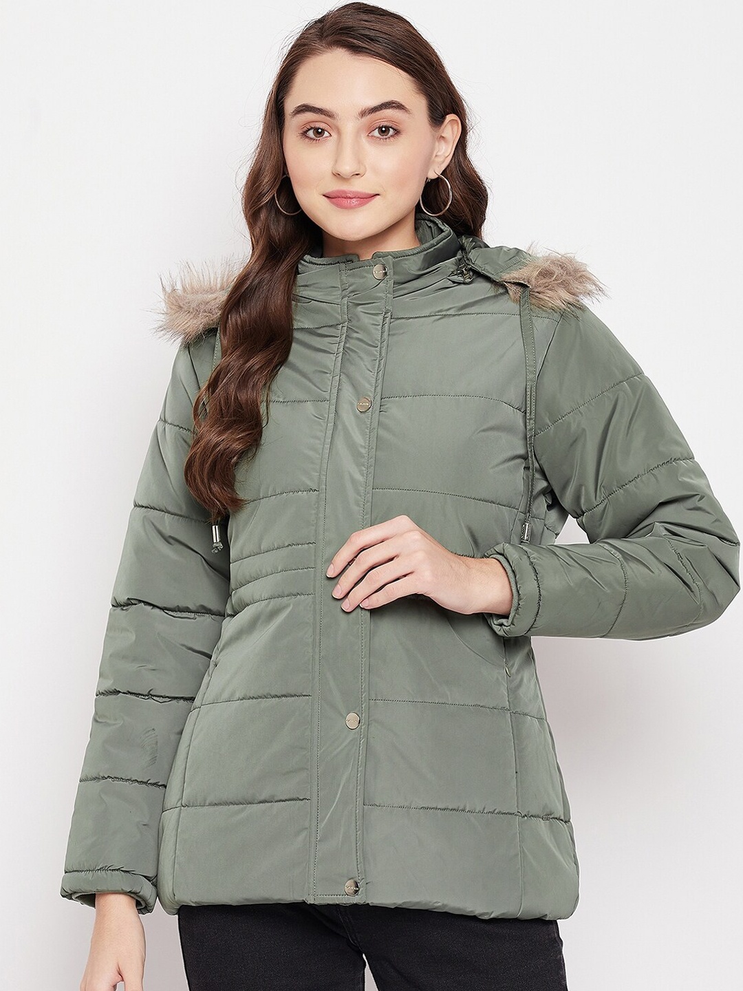 

Okane Women Green Lightweight Parka Jacket