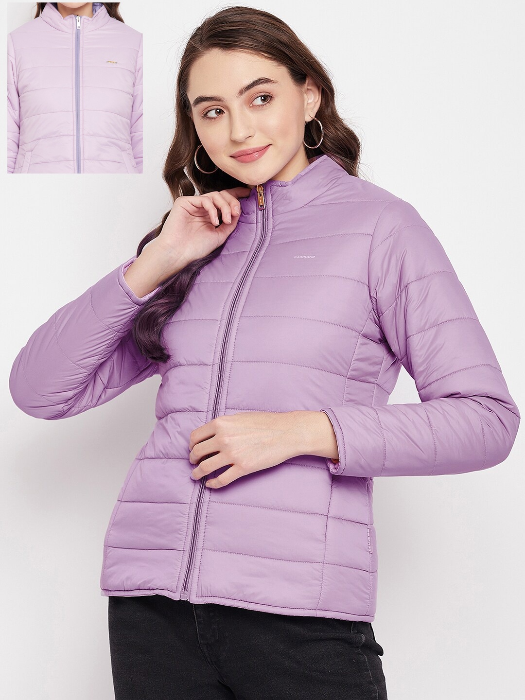 

Okane Women Lavender Reversible Puffer Jacket