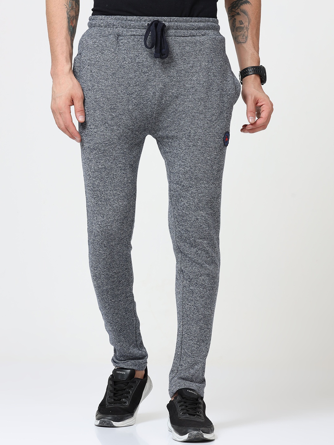 

Masculino Latino Plus Men Plus Size Grey Solid Track Pants