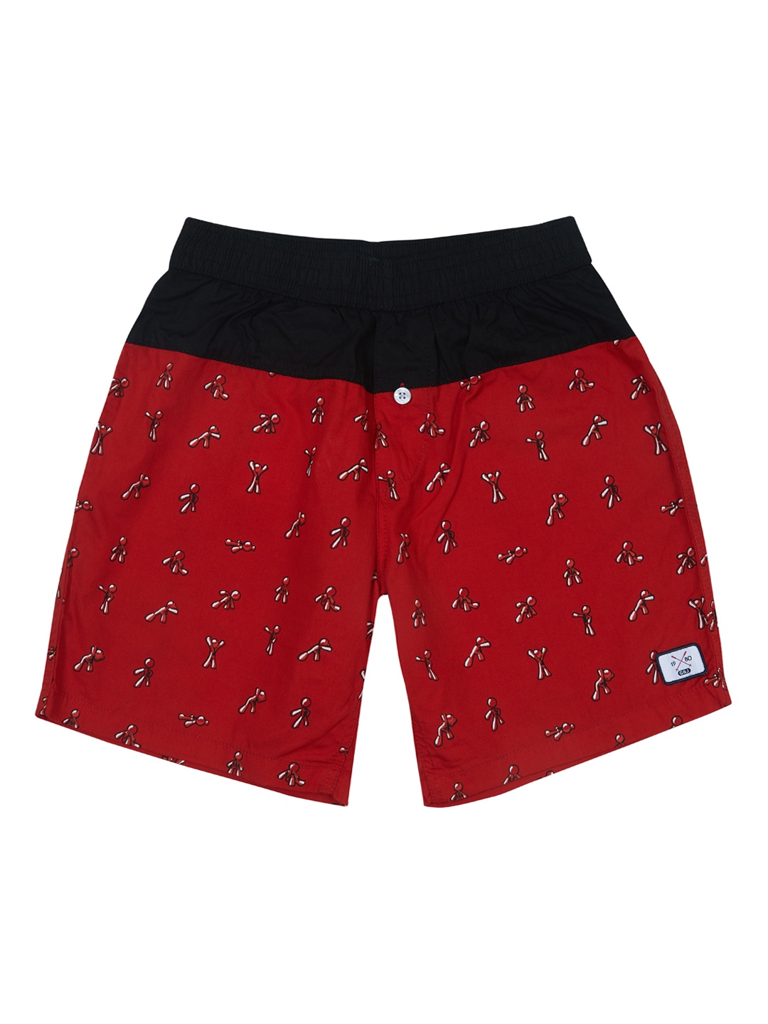 

Gini and Jony Boys Red Printed Regular Shorts