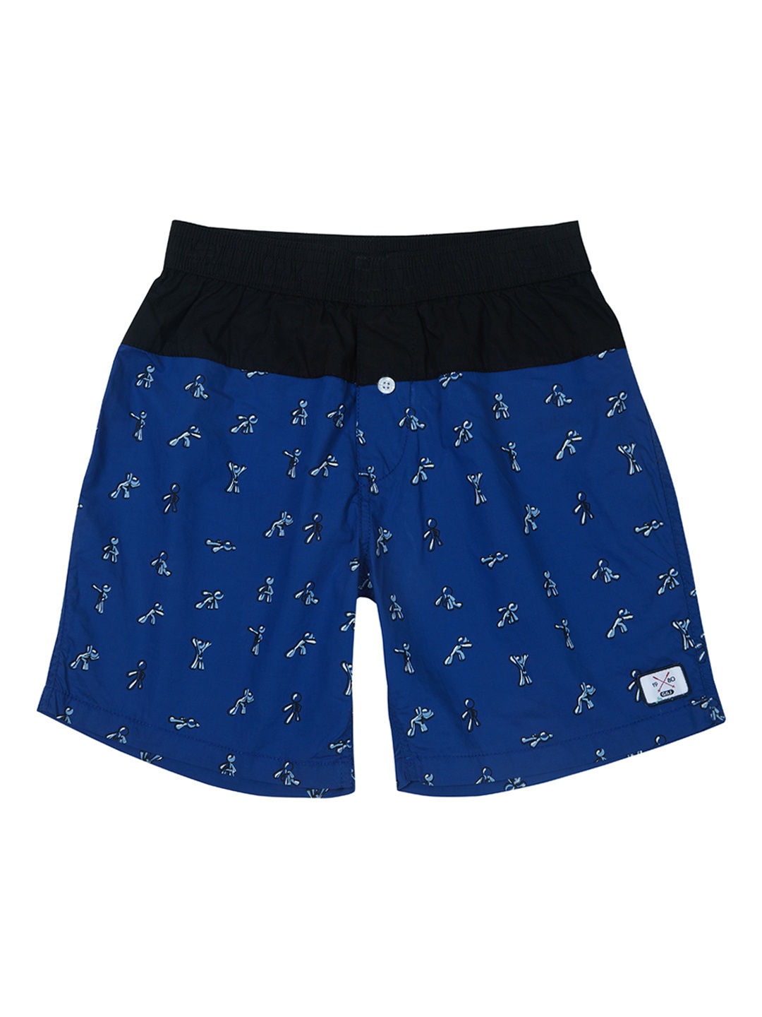 

Gini and Jony Boys Blue Printed Shorts