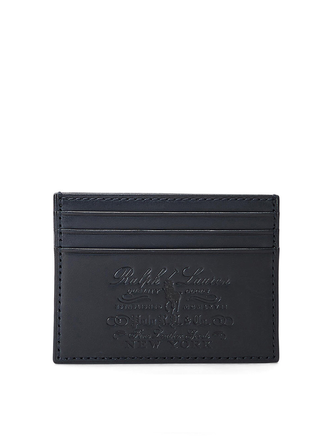 

Polo Ralph Lauren Men Navy Blue Leather Card Holder