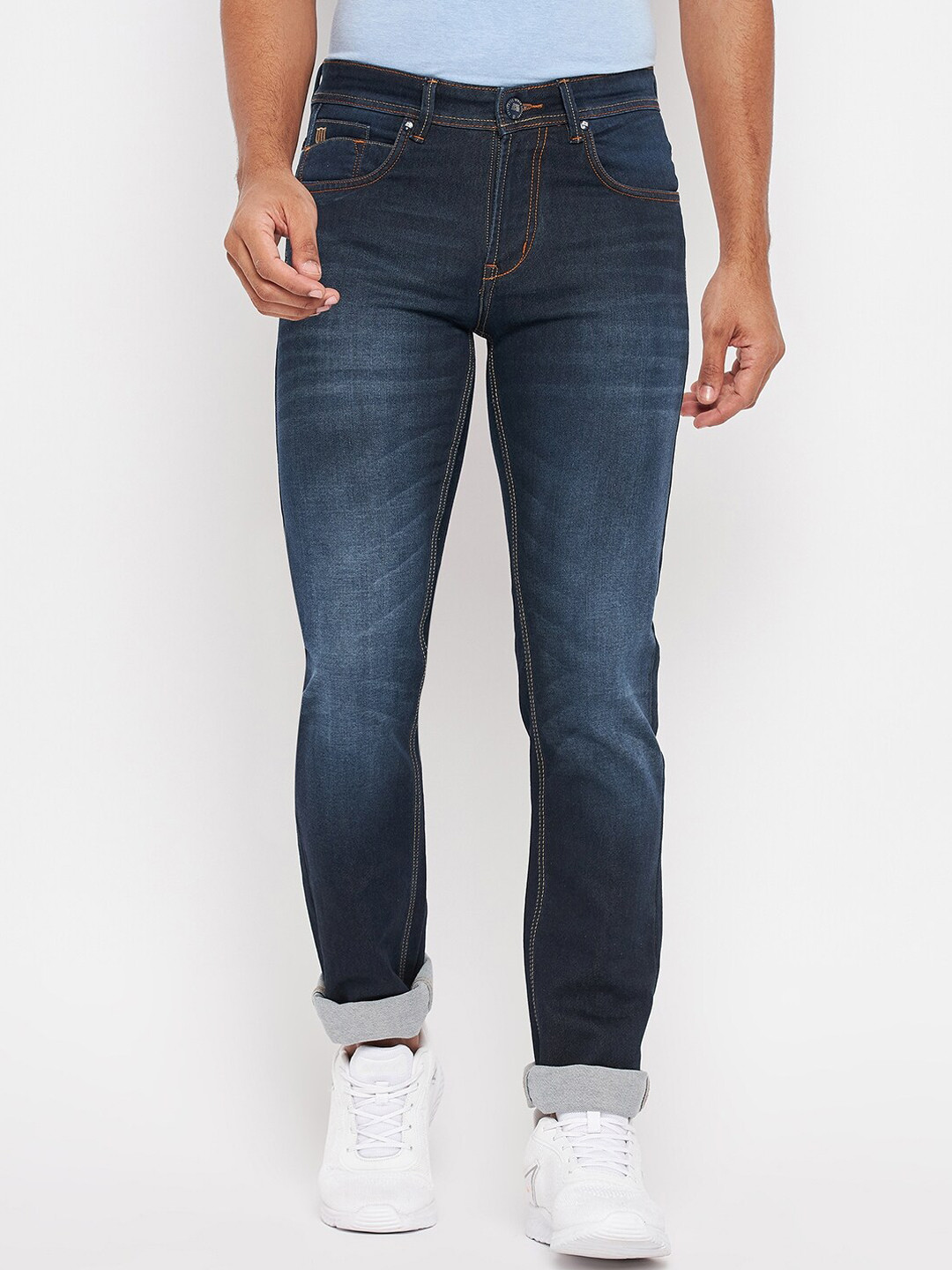 

Duke Men Heavy Fade Slim Fit Cotton Stretchable Jeans, Blue